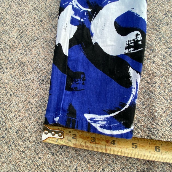 PAIGE Verdugo Crop in Tribal Blue Denim Jeans size 28 6 - Picture 8 of 13